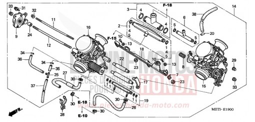 CARBURATEUR (ENS.) CBF500A4 de 2004